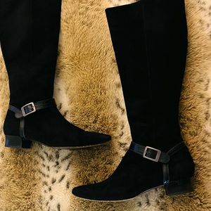 Cole Haan Black Suede Boot Size 8